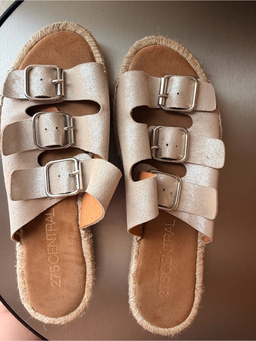 275 Central Gold Suede Espadrilles